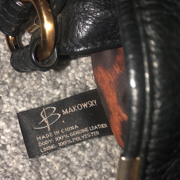 B Makowsky genuine pebbled leather small satchel - Picture 6 of 6